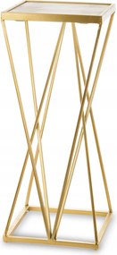 Márvány utánzat virágágyás állvány asztal arany