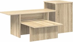 vidaXL Konzolasztal Sonoma tölgy 91,5 x 35 x 38,5 cm Faanyag