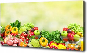 Vászonkép Gyümölcsök és zöldségek 100x70 cm