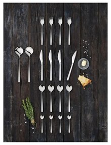 Ezüstszínű rozsdamentes acél evőeszköz készlet 16 db-os Fuga – Gense