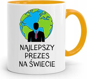 Elnök-vezérigazgatónak Sárga Ajándék Bögre fényképes nyomtatással