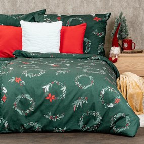4Home Poinsettia karácsonyi pamut ágyneműhuzat, 140 x 220 cm, 70 x 90 cm, 140 x 220 cm, 70 x 90 cm