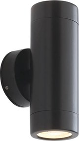 ENDON ST5008BK ODYSSEY Modern Kültéri Fali Lámpa Fekete, Átlátszó GU10 IP44