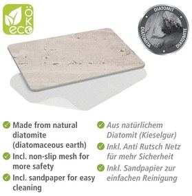 Világosbarna kovaföld fürdőszobai kilépő 39x60 cm Puna – Wenko
