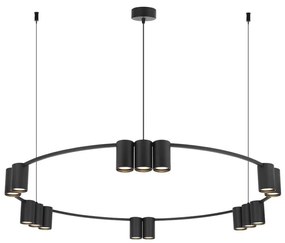 Csillár zsinóron GENESIS 15xGU10/8W/230V fekete