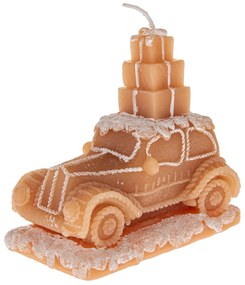 Karácsonyi gyertya természetes viaszból Autóajándékokkal, 11 cm, 12 cm