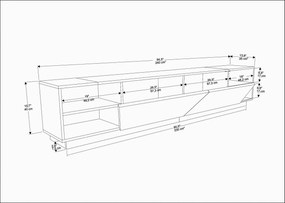 TV szekrény Rhodes - Oak, Anthracite