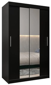 Ruhásszekrény 120 cm Toki 1 (matt fekete + matt fekete). 1064892