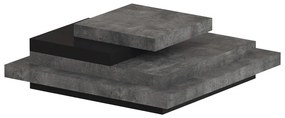 Szürke dohányzóasztal beton dekorral 110x110 cm Slate - TemaHome