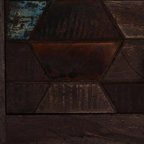 újrahasznosított tömör fa dohányzóasztal 100 x 60 x 35 cm