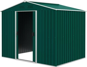 Outsunny Kertiszerszám Tároló 3.6 m² 236x174x190 cm 2 Csúszóajtóval, Dőlt Tetővel és 4 Ablakkal Teraszra | Aosom