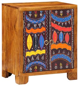tömörfa akácfa többszínű komód 50x35x60