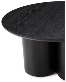 Fekete kerek dohányzóasztal ø 80 cm Lua – MOME