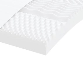 sötétszürke kihúzható szövet heverő matraccal 90 x 200 cm