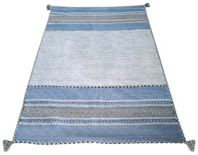 Antique Kilim kék-szürke pamutszőnyeg, 60 x 200 cm - Webtappeti