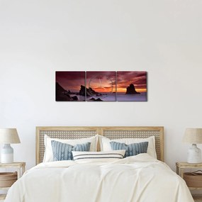 Naplemente a tengerparton képe (órával) (90x30 cm)