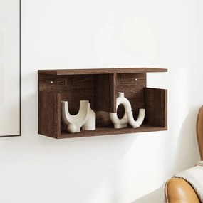 barna tölgy színű szerelt fa faliszekrény 60 x 20 x 30 cm