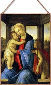 Botticelli-Madonna üvegkép, falikép