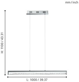EGLO 90929 - LED Csillár zsinóron CARDITO 6xLED/6W/230V