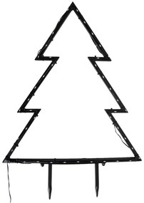 Karácsonyi fa spotlámpa fekete 54cm LED-del, IP44 - Kas