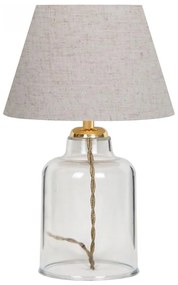 Asztali lámpa AYD 1xE27/40W/230V krémszínű/átlátszó
