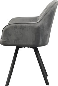 Forgó étkezőszék, sötétszürke Velvet szövet, SAMANTA