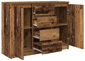antik fa szerelt fa tálalószekrény fiókos 100,5x35x76 cm