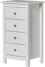 Fehér borovi fenyő magas komód 46x80 cm Berna – Marckeric