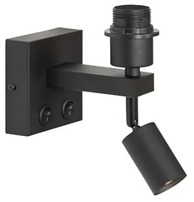 Modern fali lámpa fekete olvasólámpával - Brescia