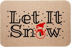 Lábtörlő lenvászon ajtóhoz Karácsonyi Let it Snow nyomtatás