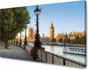 Vászonkép Pasztell London Big Ben 70x50 cm Ajándéknak is tökéletes