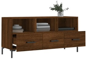 barna tölgy színű szerelt fa TV-szekrény 102 x 36 x 50 cm