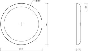 Fali tükör ø 58 cm Allo – noo.ma