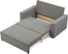 Zeus kanapé, bársony, hab töltet, egyenes kartámasz, világosszürke