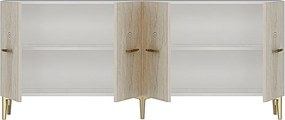 Ida 180 - White, Travertine, Gold