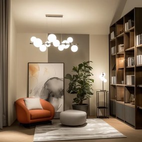 Brilagi - LED Csillár zsinóron MILLA 10xG9/3W/230V fényezett króm/fehér