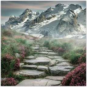 Poszterek 70x70 Hegyi kilátás Tájkép Köd