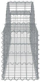 14 db íves horganyzott vas gabion kosár 200x30x40/60 cm