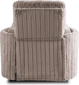 Dönthető fotel szürke plüss szövet, RAUL