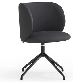 Fekete kárpitozott étkezőfotel Mogi – Teulat