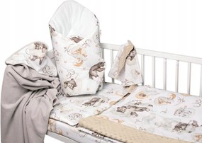 6D workshop előnyei. készlet ajándék babának, 120x90 Állatok a felhőn, bézs