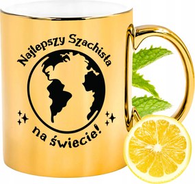 Prémium Arany Csillogó Bögre Sakkozónak Ajándék Nyomtatott Fotóval