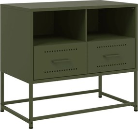 vidaXL olívazöld acél TV-szekrény 68 x 39 x 60,5 cm