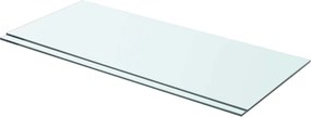 vidaXL 2 db átlátszó üveg paneles polc 70 x 30 cm