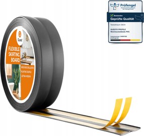 Öntapadós Pvc grafit szegélyléc 15/15 10m