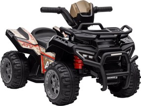 HOMCOM Gyerek Quad Elektromos 6V Gyermek Quad Előre Haladó Funkcióval, Zenével, Elektromos Quad 1,5-3 Éves Gyerekeknek Fekete | Aosom