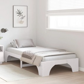 Ágykeret Fehér Fa 90 x 190 cm Minimalista Ágykeret