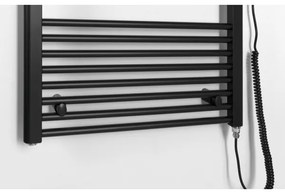 Aqualine - Fürdőszobai elektromos radiátor DIRECT-E 800W/230V 168 cm matt fekete