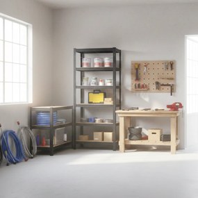 HEAVY nagy teherbírású polc, max 875kg, 90x40x180cm, fekete Jurhan