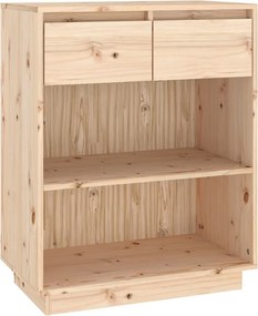 vidaXL tömör fenyőfa tálalószekrény 60 x 34 x 75 cm